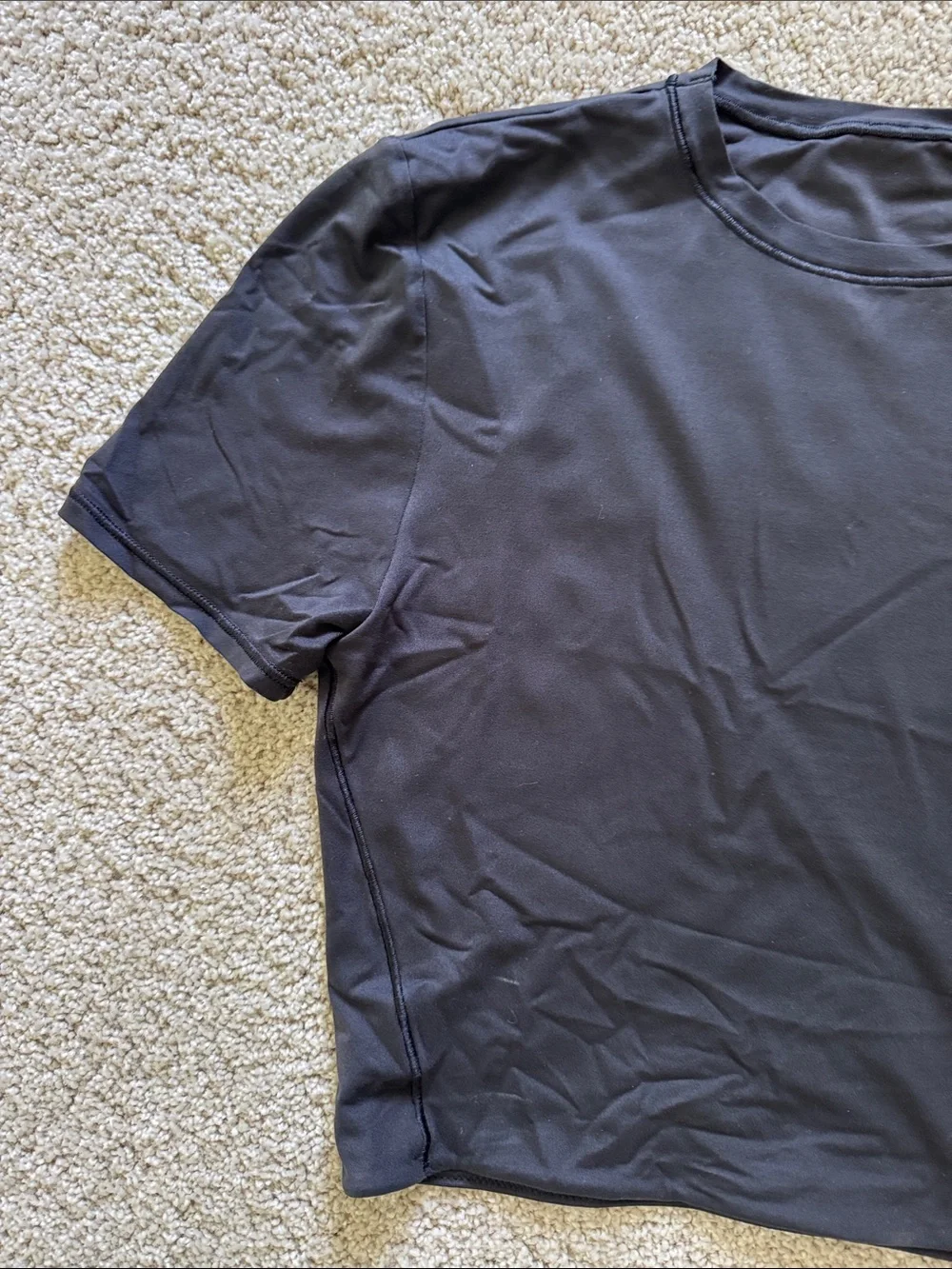 LULULEMON Black Hold Tight Cropped Tshirt 4/XS